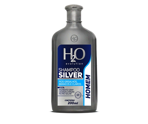 Shampoo Silver 200ml - Fios Grisalhos, Brancos e Claros